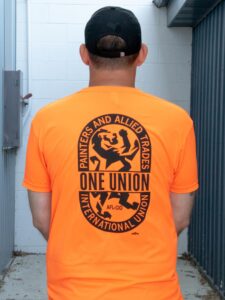 One Union Unisex Performance T-Shirt Orange - Back